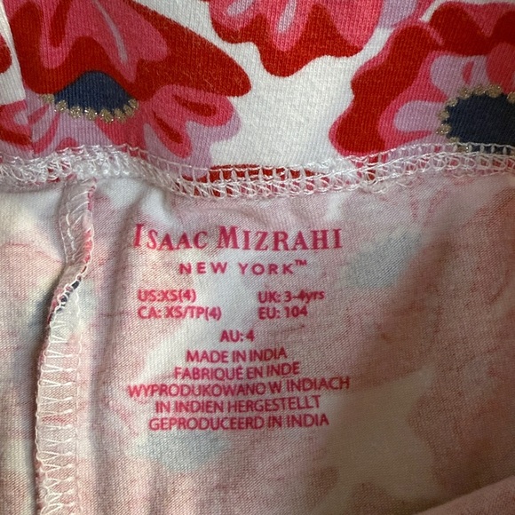 Isaac Mizrahi - Kids Floral Leggings - Red and Blue - Picture 2 of 4
